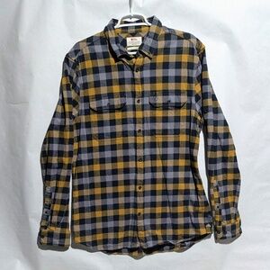 Fjallraven Skog Black/Gold/Gray XL Slim fit Button up Shirt 100% Cotton